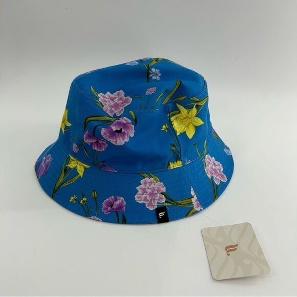 Fabletics Reversible Floral Blue Bucket Hat NWT OS - Picture 4 of 9